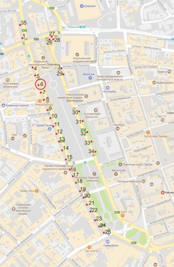 Схема рекламной плоскости по адресу пр. пр.Свободи