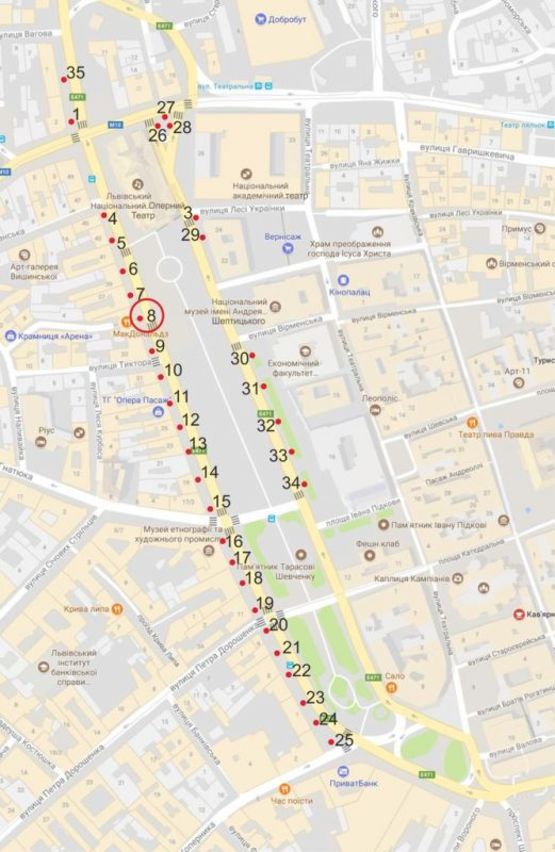 Схема рекламной плоскости по адресу пр. пр.Свободи Схема рекламной плоскости по адресу пр. пр.Свободи