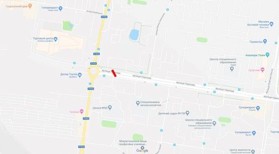 Схема рекламної площини за адресою Наукова, 61 від Вікторії Гарденс (напрямок до вул. Кн. Ольги)