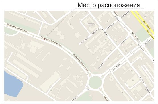 Схема рекламной плоскости по адресу Набережная_АЦ Алфа Автомотив Групп Схема рекламной плоскости по адресу Набережная_АЦ Алфа Автомотив Групп