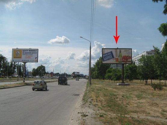 Схема рекламної площини за адресою Набережная-Грязнова