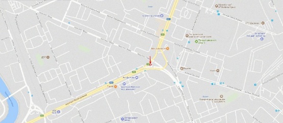 Схема рекламної площини за адресою Ленинградская пл., клумба, со стороны пр-та Ю.Гагарина, из центра