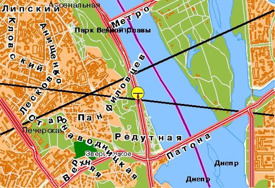 Схема рекламной плоскости по адресу Набережное шоссе, от Патона к Метро мосту, к ст. м. "Днепр" Схема рекламной плоскости по адресу Набережное шоссе, от Патона к Метро мосту, к ст. м. "Днепр"