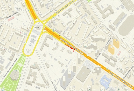 Схема рекламної площини за адресою Краснозвездный пр-т 2, 200 м до Севастопольской пл., в центр Схема рекламної площини за адресою Краснозвездный пр-т 2, 200 м до Севастопольской пл., в центр