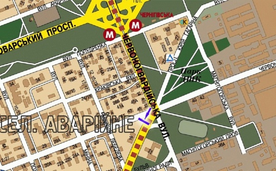 Схема рекламной плоскости по адресу Гагарина Ю. пр-т, пересечение с ул.Красноткацкой 47/18, в центр