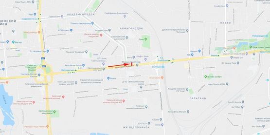 Схема рекламної площини за адресою Победы пр-т 112