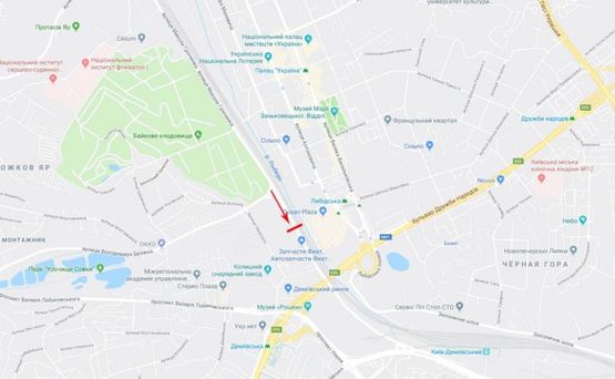 Схема рекламной плоскости по адресу Гринченко Н. ул. 18