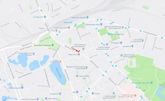 Схема рекламной плоскости по адресу Харьковское шоссе 21/4