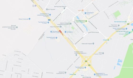 Схема рекламной плоскости по адресу Кольцевая дорога (ТЦ Метро) к Жулянскому мосту Схема рекламной плоскости по адресу Кольцевая дорога (ТЦ Метро) к Жулянскому мосту