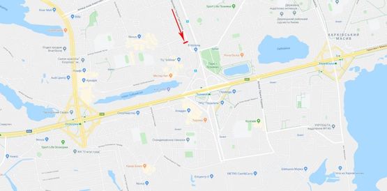 Схема рекламной плоскости по адресу Григоренко Петра пр-т / Срибнокильская ул. 1