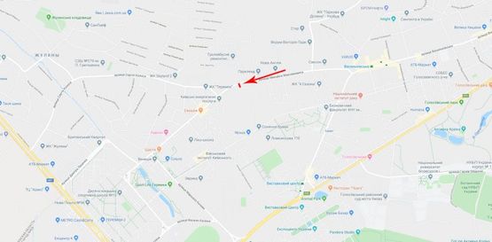 Схема рекламной плоскости по адресу Максимовича Михаила ул. 32а, с центра