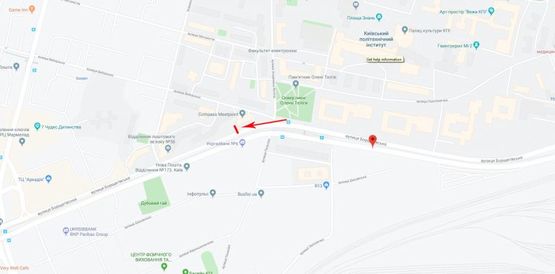 Схема рекламної площини за адресою Борщаговская ул. 128 (2х4)