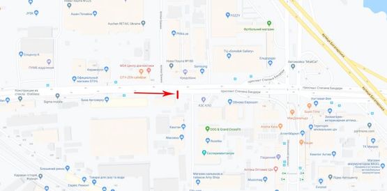 Схема рекламної площини за адресою Бандеры Степана пр-т 8