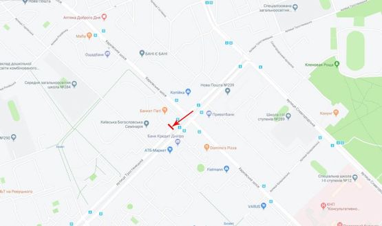 Схема рекламної площини за адресою Тростянецкая ул. (03-0652-01)