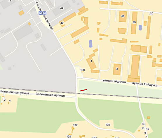 Схема рекламної площини за адресою Богданівська (до автобазару)