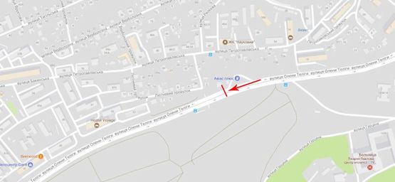 Схема рекламной плоскости по адресу Телиги Е. ул., в районе АЗС Схема рекламной плоскости по адресу Телиги Е. ул., в районе АЗС