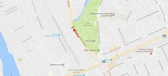 Схема рекламной плоскости по адресу Перова б-р. надземный пешеходный переход, к проспекту Ватутина
