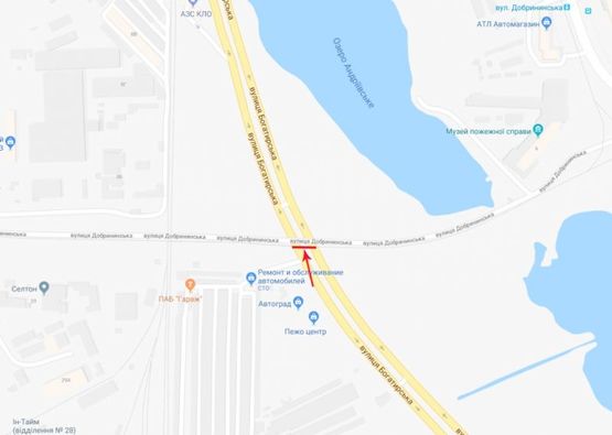 Схема рекламної площини за адресою Путепровод на пересечении Добрынинская ул. и Богатырская, в направлении от центра (справа)