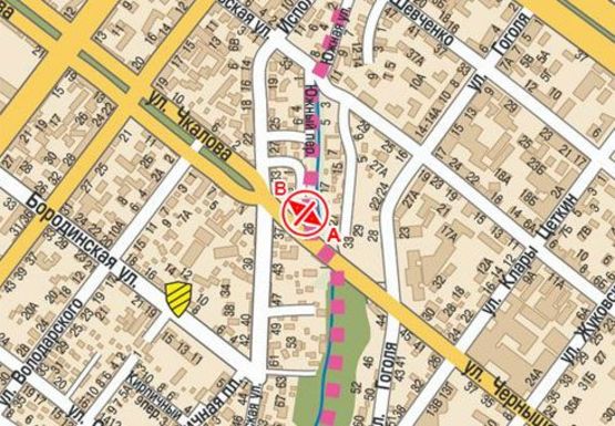 Схема рекламной плоскости по адресу Чкалова пр. - Чернышевского ул., 1-А Схема рекламной плоскости по адресу Чкалова пр. - Чернышевского ул., 1-А