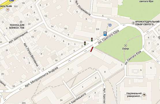Схема рекламной плоскости по адресу пл. Св. Юра (бібліотека ЛДУ, верхній) Схема рекламной плоскости по адресу пл. Св. Юра (бібліотека ЛДУ, верхній)