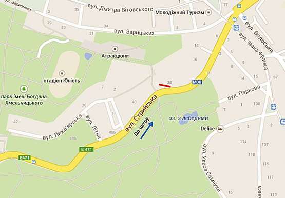 Схема рекламной плоскости по адресу Стрийська, 34-36 Схема рекламной плоскости по адресу Стрийська, 34-36