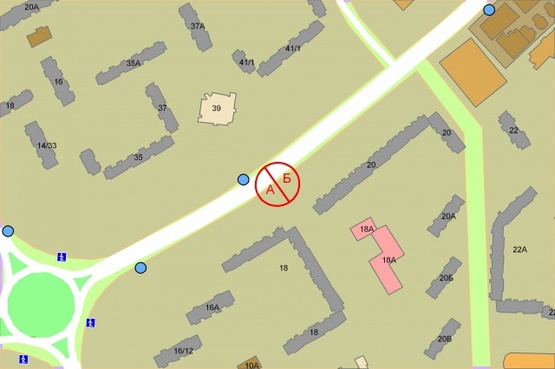 Схема рекламної площини за адресою Володимира Маяковского проспект, 18 (світлофор)