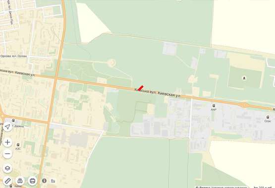 Схема рекламної площини за адресою Київська (в'їзд в місто)