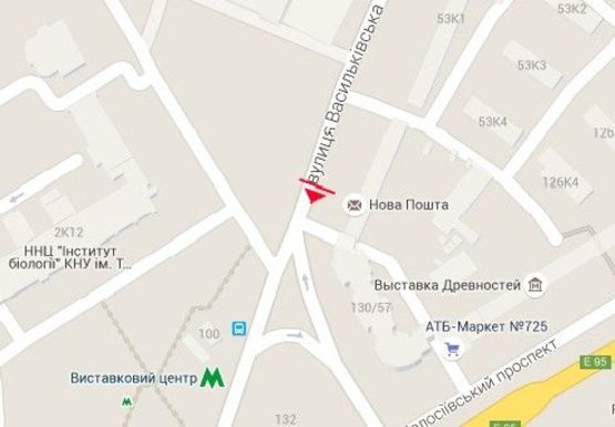 Схема рекламної площини за адресою Васильковская ул., 55