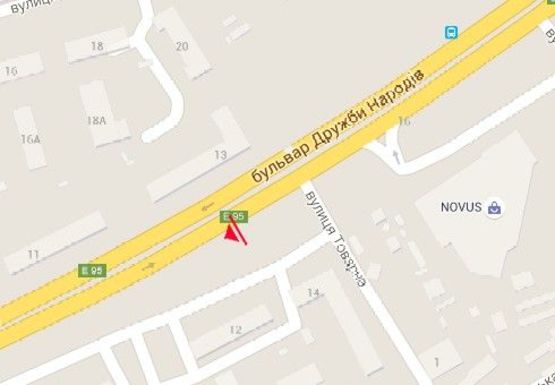 Схема рекламной плоскости по адресу Дружбы Народов б-р