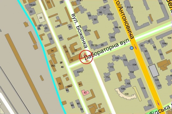 Схема рекламної площини за адресою Казимира Малевича (Боженко), 33/37 Схема рекламної площини за адресою Казимира Малевича (Боженко), 33/37