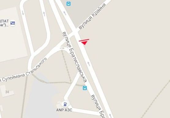 Схема рекламной плоскости по адресу Братиславская ул. - Крайняя ул.