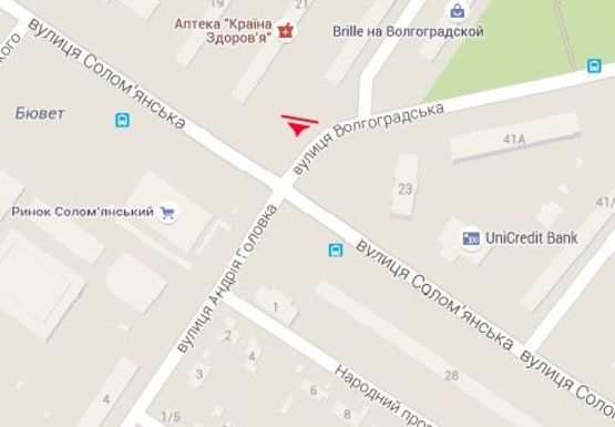 Схема рекламной плоскости по адресу Волгоградская ул., 14 - Соломенская ул.