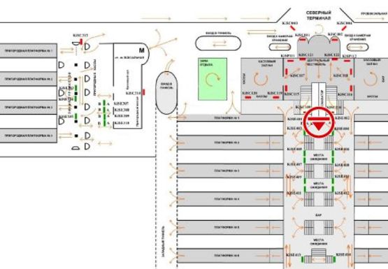 Схема рекламной плоскости по адресу Конкорс