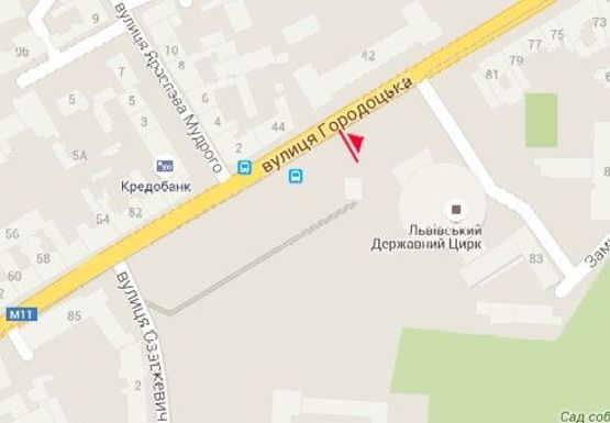 Схема рекламной плоскости по адресу Городоцкая ул., 81/83