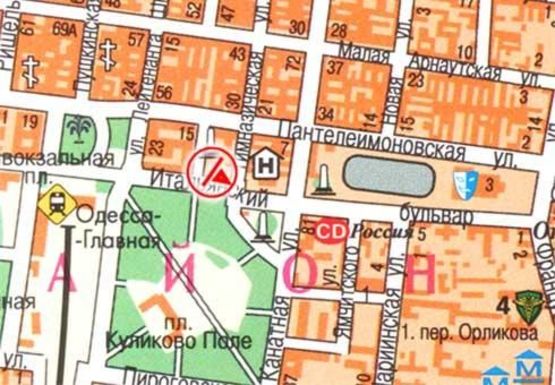 Схема рекламной плоскости по адресу Итальянский бульвар,6