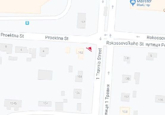 Схема рекламной плоскости по адресу 1 Мая ул. - 77-ой гвардейской дивизии ул.