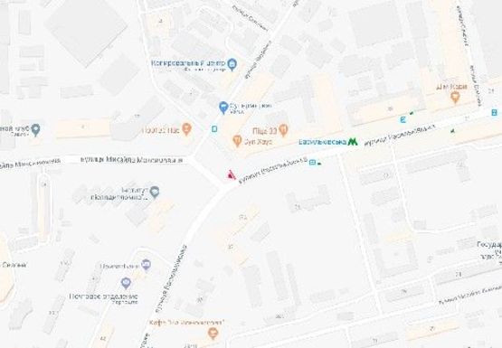 Схема рекламной плоскости по адресу Васильковская ул., 34 Схема рекламной плоскости по адресу Васильковская ул., 34