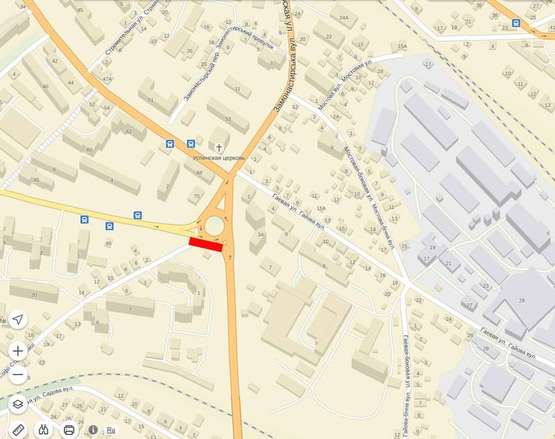 Схема рекламної площини за адресою Живова - Микулинецька