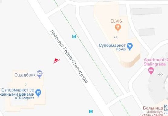 Схема рекламної площини за адресою Героев Сталинграда пр., 4а