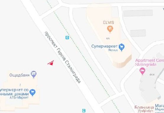 Схема рекламної площини за адресою Героев Сталинграда пр., 4а