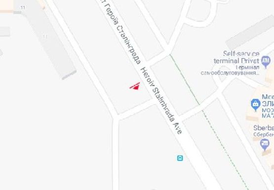 Схема рекламної площини за адресою Героев Сталинграда пр., 11