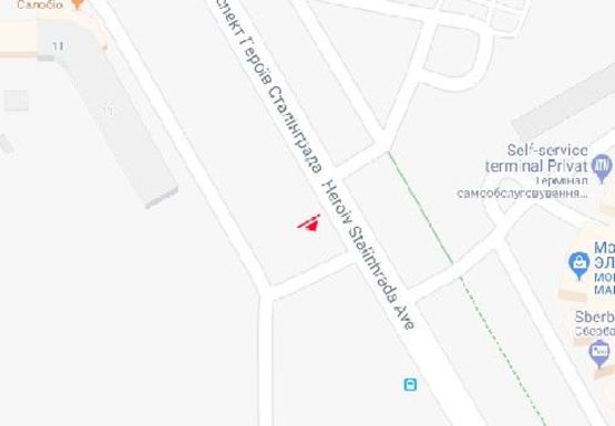 Схема рекламной плоскости по адресу Героев Сталинграда пр., 11