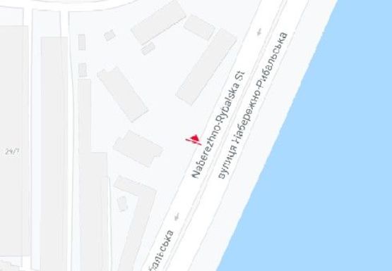 Схема рекламної площини за адресою Набережно-Рыбальская ул.
