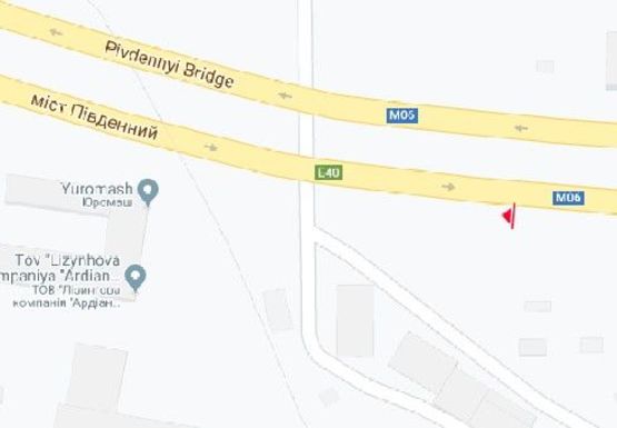 Схема рекламной плоскости по адресу Промышленная ул. (Южный мост)