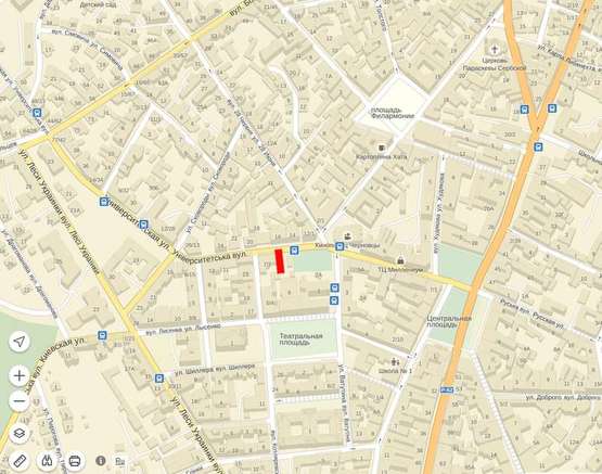 Схема рекламной плоскости по адресу Університетська, 7 (нижній) -  Ватутина Схема рекламной плоскости по адресу Університетська, 7 (нижній) -  Ватутина