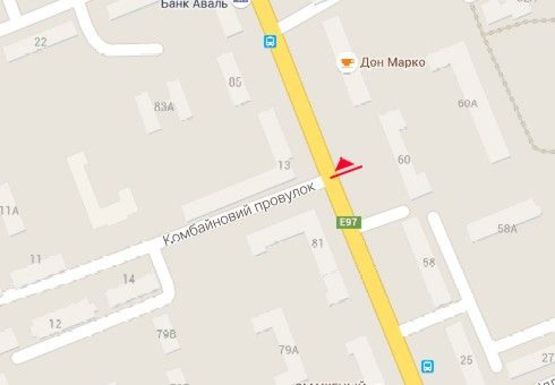 Схема рекламної площини за адресою Ушакова пр, 60 напротив (BackLit)