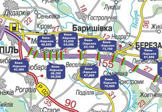 Схема рекламної площини за адресою Трасса M-03, Киев - Харьков, 62,100 Схема рекламної площини за адресою Трасса M-03, Киев - Харьков, 62,100