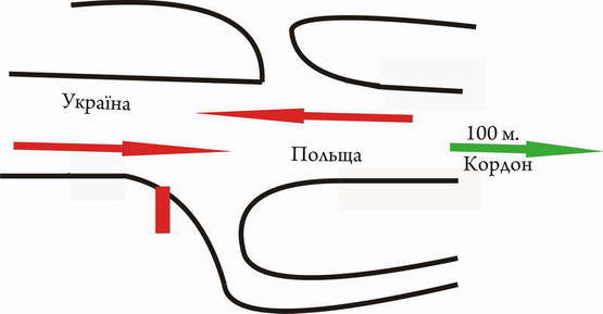 Схема рекламної площини за адресою Рава-Руська кордон Ст. Б