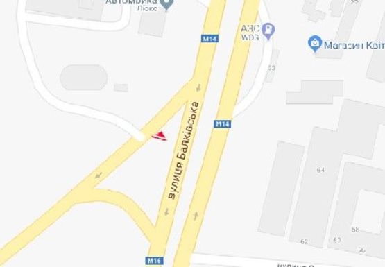 Схема рекламної площини за адресою Балковская ул., 56 Схема рекламної площини за адресою Балковская ул., 56