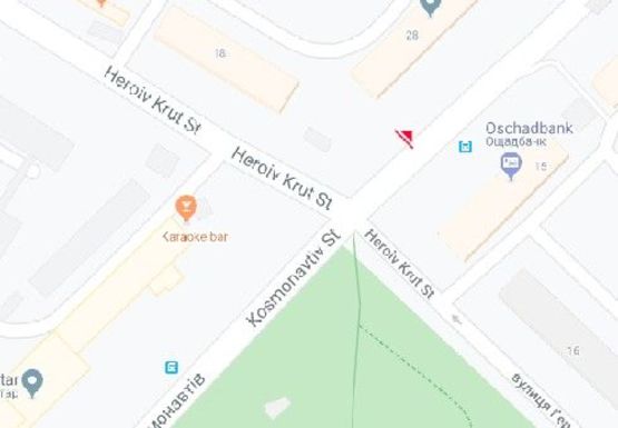 Схема рекламної площини за адресою Космонавтов ул., 28